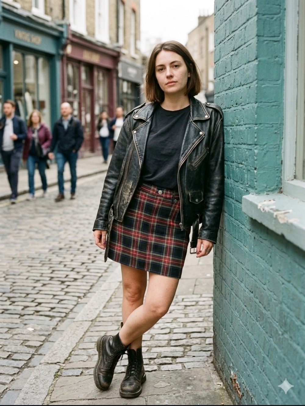 Rare Pepe Jeans London Sales Sample Olivia Tartan Plaid Mini Skirt Sz M AW20